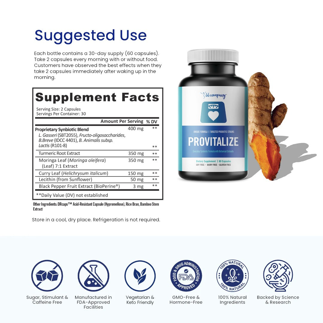 Provitalize | Best Natural Menopause Probiotic